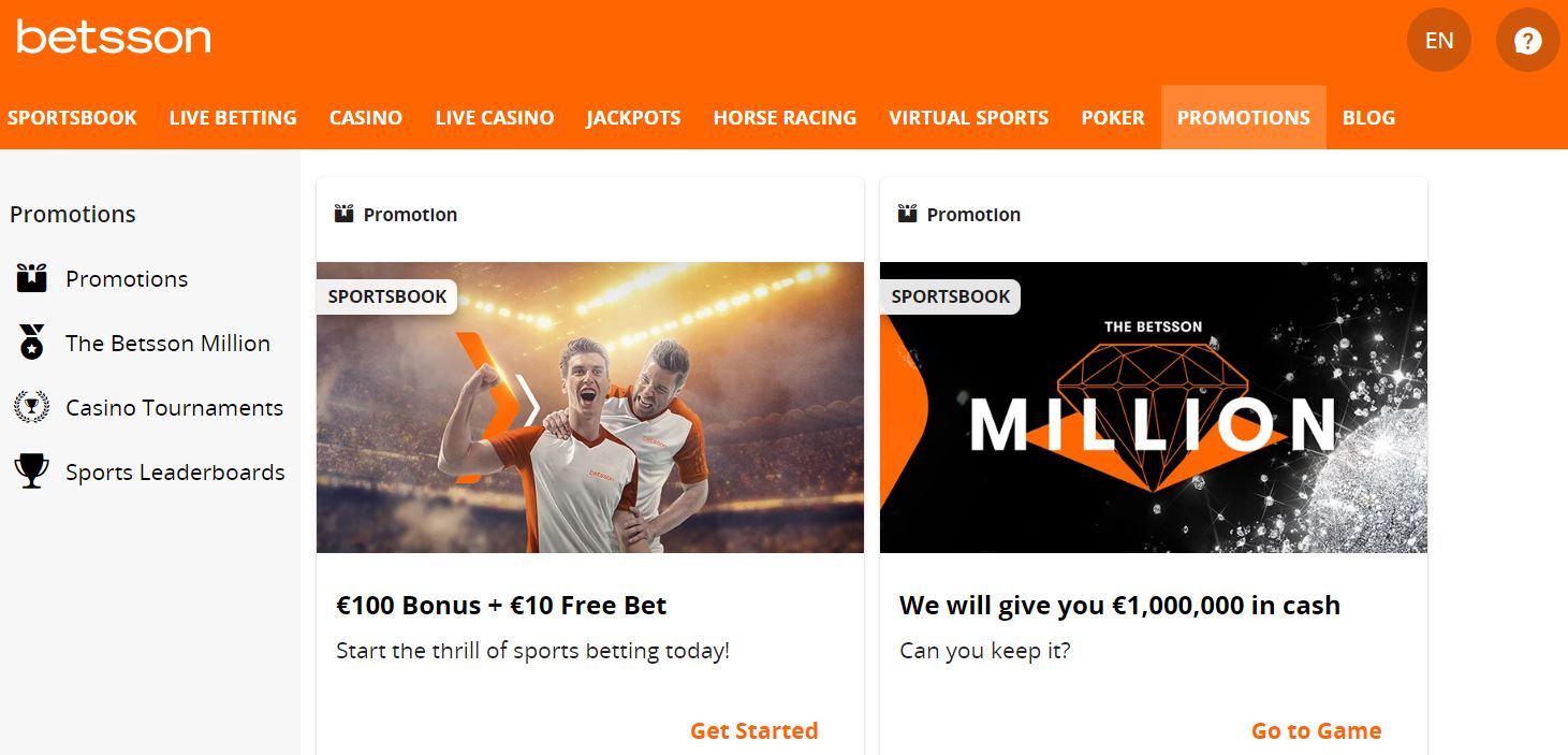 betsson bonuses