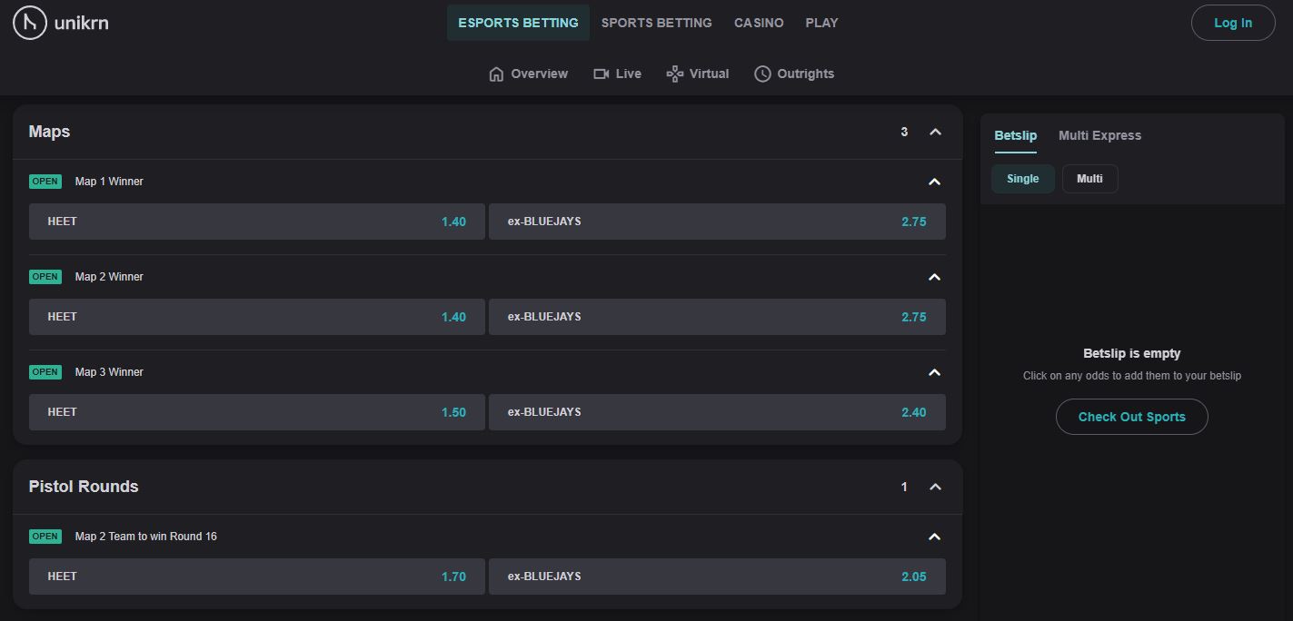 unikrn betting outcomes